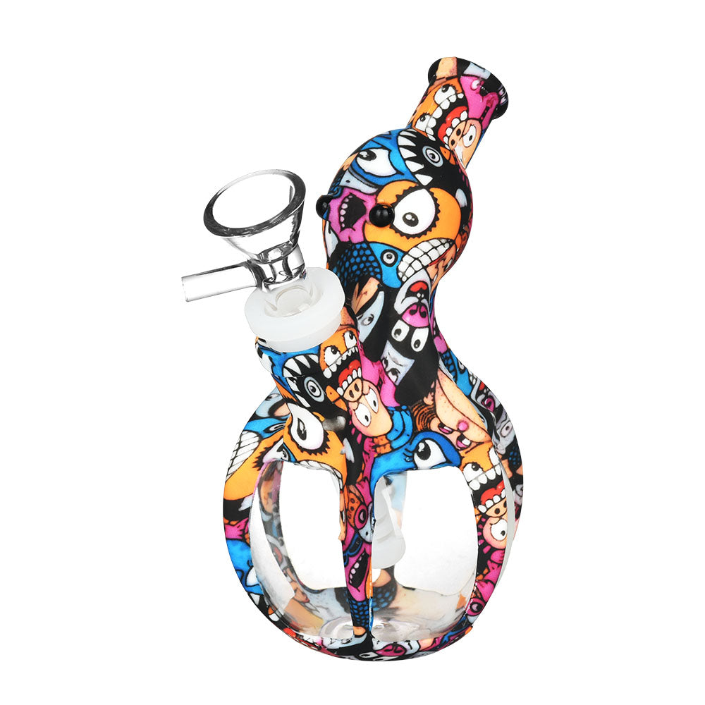 Colorful Guardian Octopus Water Pipe with Borosilicate Glass and Silicone