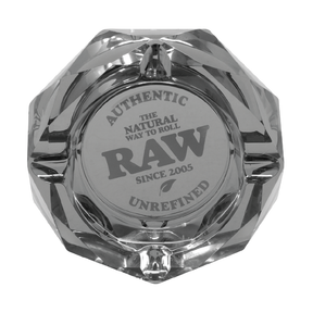 RAW Crystal & Metal Ashtray 'The Dark Side' variant, lead-free with magnetic base, top view