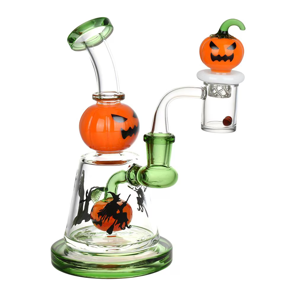 Halloween Ball Glass Dab Rig Set | 6.75" | 14mm F