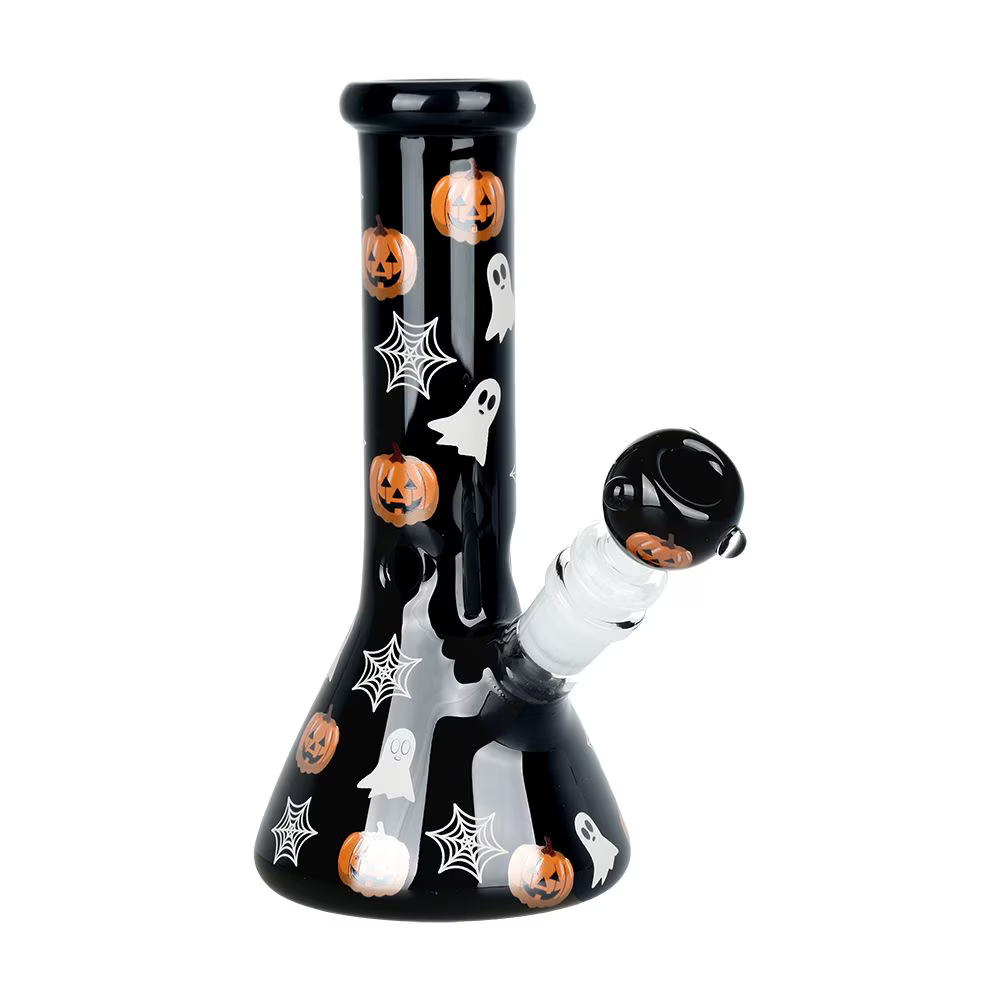 Halloween Decoration Glow Glass Beaker Water Pipe | 7.75" | 14mm F