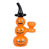 Halloween Pumpkin Pile Up Glass Bubbler | 5.75"