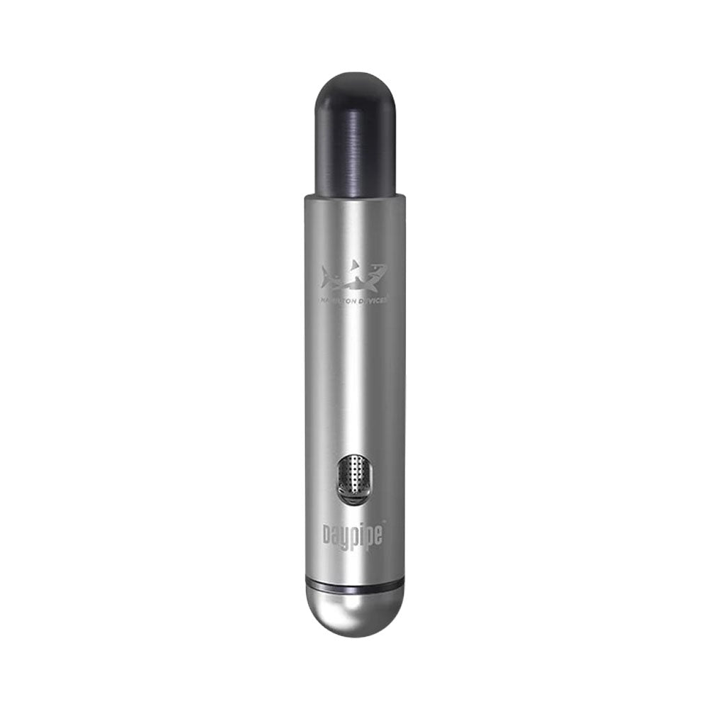 Hamilton Devices Daypipe in Steel Color - Front View, Portable Dry Herb Pipe with Rotating Bowl