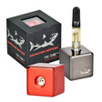 Hamilton Devices The Cube CCell Cartridge Vape in red with 560mAh battery, side view with box