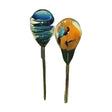 Assorted Handblown Glass Hair Pins/Pokers, 6" Borosilicate, Angled View
