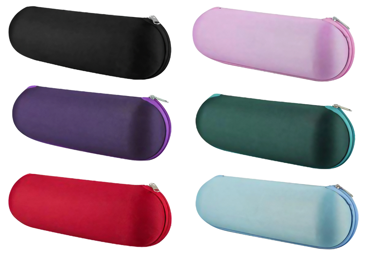 Assorted colors of Hard Case Shell Pouches for Pipes & Vapes, durable and travel-friendly