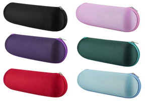 Assorted Hard Case Shell Pouches for Pipes & Vapes in Multiple Colors, Side View