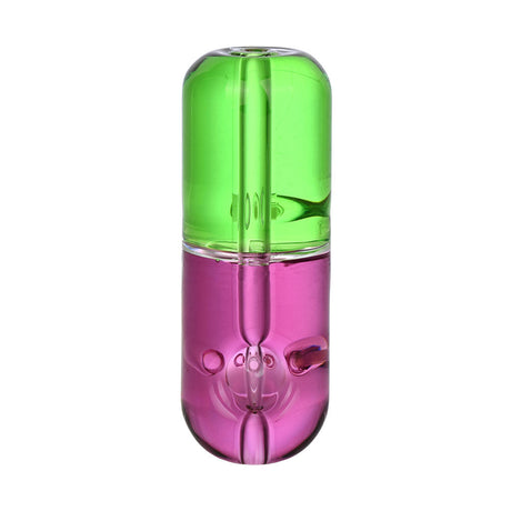 Bicolor Glycerin Hand Pipe in Green and Purple for Cool Hits - Front View