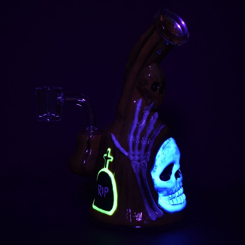 Haunted Gourd Glow 3D Painted Dab Rig | 7" | 14mm F