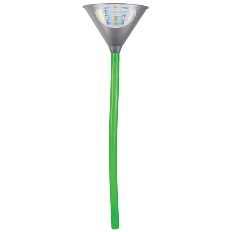 Head Rush 1 Hose Beer Bong Funnel with 2 Feet Green Hose for Party Games, Front View