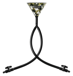 Head Rush Chrome Series Double Header Beer Bong with Camouflage Funnel, Front View