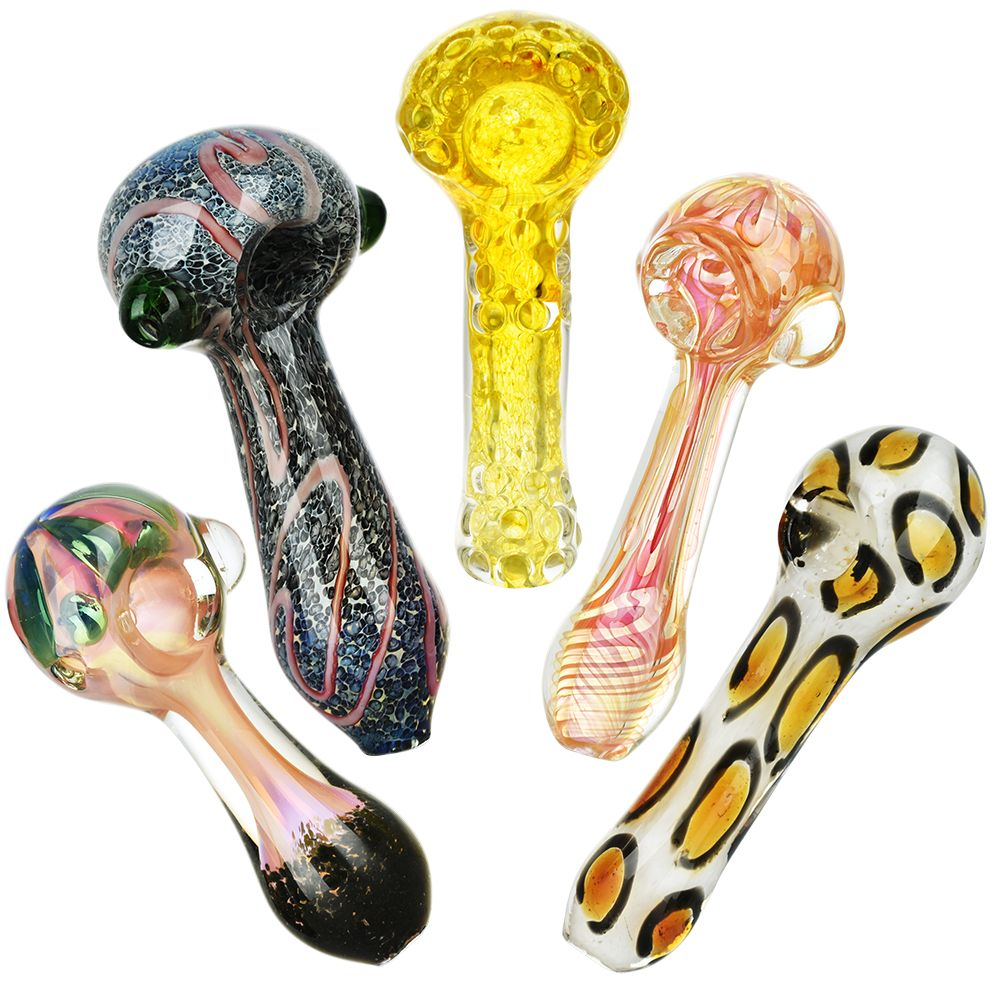 Heavy Ethers Glass Spoon Pipe Assortment | 4.5" to 5.75" | 20ct Bundle