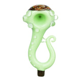 Harmonic Hyperforce Wig Wag Octo Arm Pipe in Black, 5" Spoon Design with Borosilicate Glass, Front View