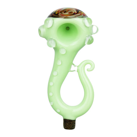 Harmonic Hyperforce Wig Wag Octo Arm Pipe in Black, 5" Spoon Design with Borosilicate Glass, Front View