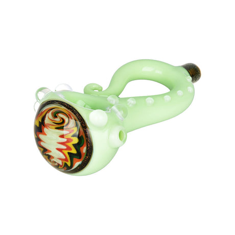 Harmonic Hyperforce Wig Wag Octo Arm Hand Pipe in Black with Spoon Design, Side View