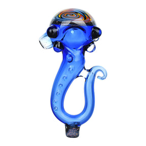 Harmonic Hyperforce Wig Wag Portal Octo Arm Hand Pipe, 5" Spoon Design, Borosilicate Glass