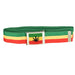 Rasta Hemp Leaf Belt with Canvas Strap and Steel Buckle - Front View