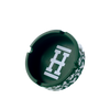 Hemper Asher "Cannaflage" Silicone Ashtray in Green/White - Top View with Notches