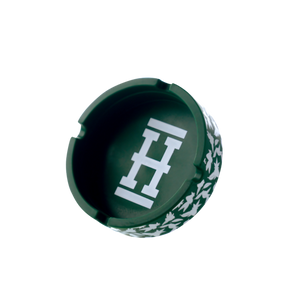 Hemper Asher "Cannaflage" Silicone Ashtray in Green/White - Top View with Notches