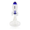 Hemper Blast Off XL Bong in Blue, 10" Tall with 14mm Joint, Rocket Shape Design - Front View