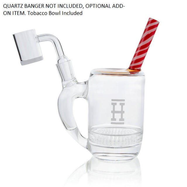 Hemper COCO Mug Rig with Disc Percolator and Striped Straw Mouthpiece - Side View