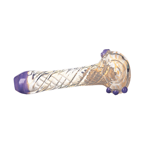Hemper Color Changing Pipe with Swirl Design - 6" Hand Pipe in Green and Purple