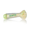 Hemper Color Changing Pipe in Slime Green variant, 6" length, angled side view on white background