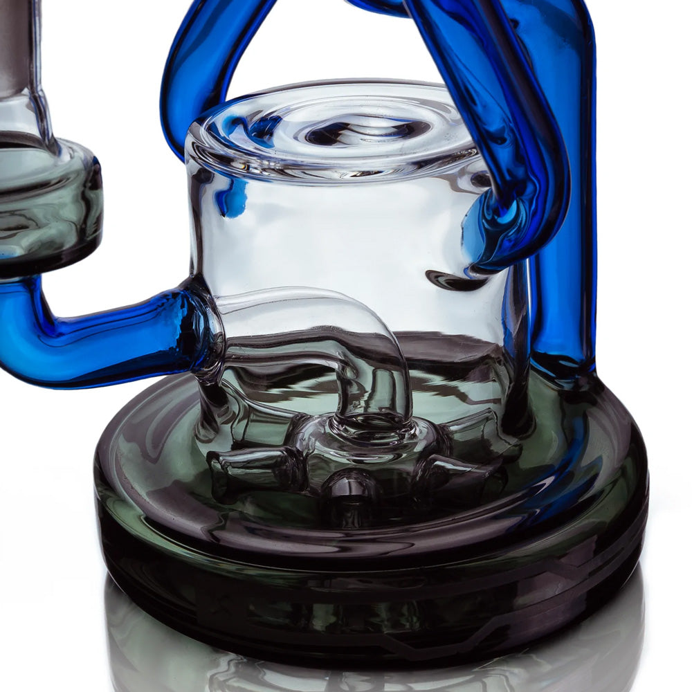 Hemper Cyberpunk XL Recycler Water Pipe, 12" with 14mm Female Joint, Color Accents