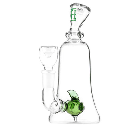 Hemper Fish Water Pipe, 6-inch, 14mm Female Joint, Borosilicate Glass, Front View