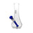 Hemper Flower Vase Bong in Blue, Compact 7" Design with Deep Bowl, Front View on White Background