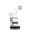 Hemper Honeycomb Rig in Black - Borosilicate Glass Dab Rig with Honeycomb Percolator - Front View