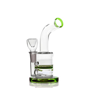 Hemper Honeycomb Rig in Green - 6" Borosilicate Glass Dab Rig with Honeycomb Percolator