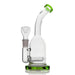 Hemper Inline Rig with In-Line Percolator and Green Accents - Front View