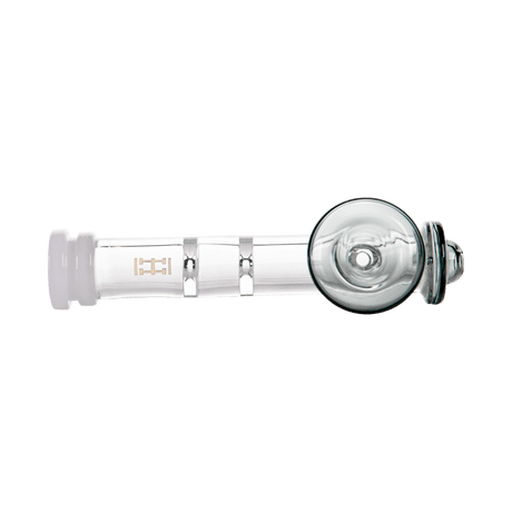 Hemper Luxe Diamond Hand Pipe in Clear Borosilicate Glass, 5" Length, Front View