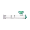 Hemper Luxe Diamond Hand Pipe in Teal, 5" Borosilicate Glass, Front View on White Background