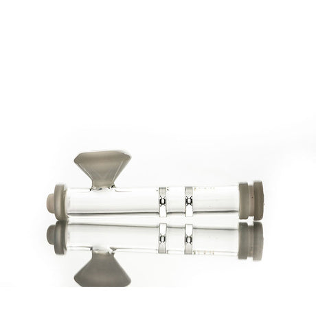 Hemper Luxe Diamond Hand Pipe in White, Borosilicate Glass, 5" Length, Top View