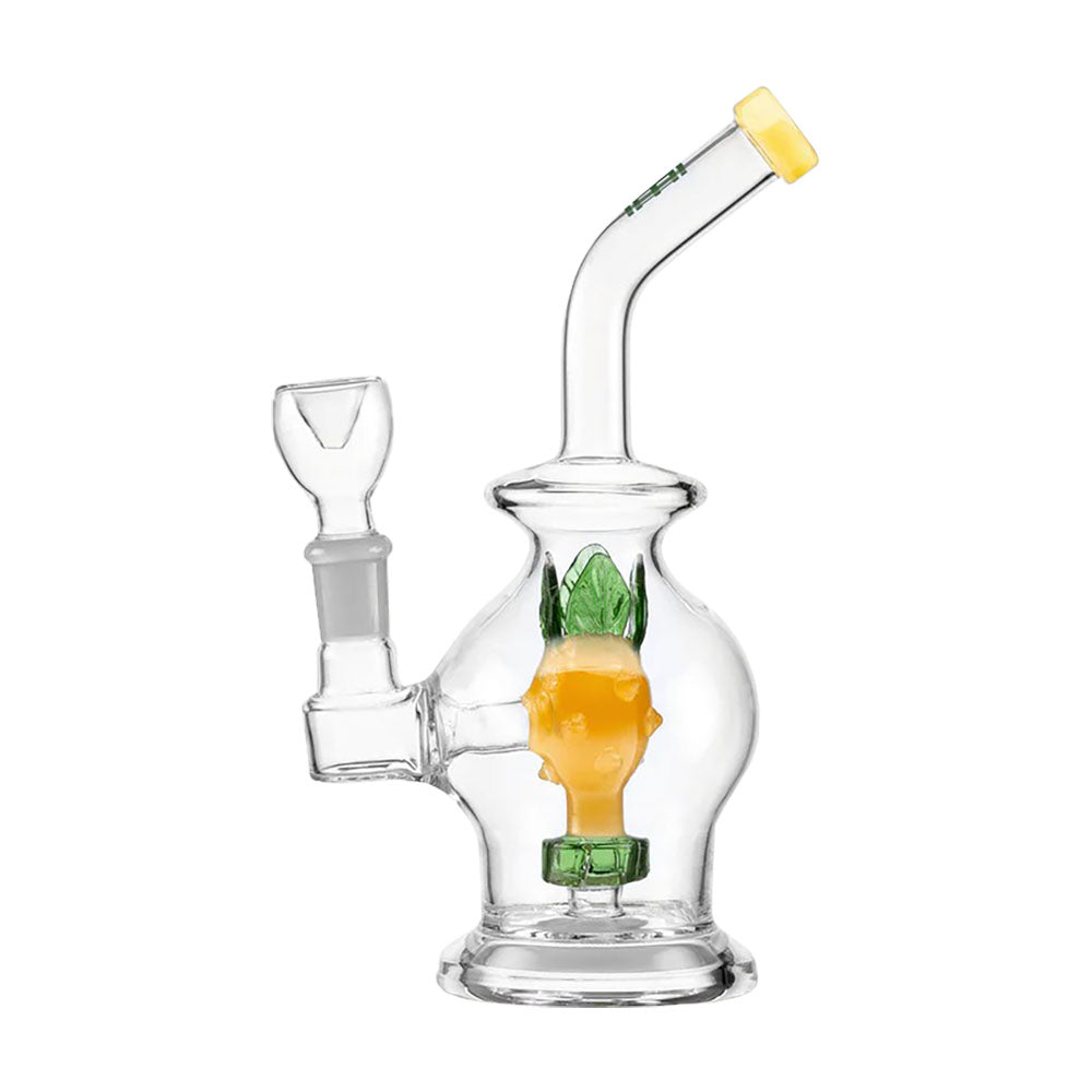 Hemper Pineapple Water Pipe V2, 7 inch, 14mm Female Joint, Borosilicate Glass, Front View