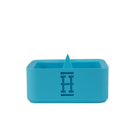Hemper Silicone Caché Ashtray in Teal, Debowling Feature, Front View on Seamless White