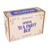 Hemper Tea Party Box packaging with floral design on a seamless white background