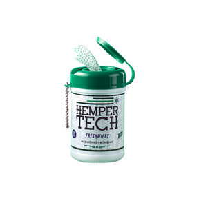 Hemper Tech Freshwipes Bucket with Alcohol Wipes for Cleaning, Front View on White Background