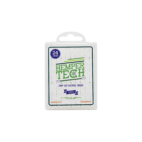 Hemper Tech Snapcap Alcohol Swabs pack front view on a white background