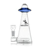 Hemper - UFO Vortex Bong in Blue with In-Line Percolator - Front View