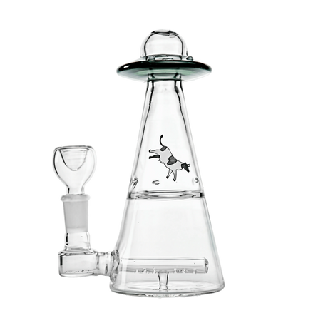 Hemper UFO Vortex Bong with In-Line Percolator, 6" Height, 14mm Joint - Front View