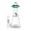 Hemper UFO Vortex Bong in Jade - Front View with In-Line Percolator