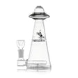 Hemper UFO Vortex Bong with In-Line Percolator, Transparent Black, Front View