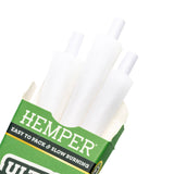 Hemper Ultra Thin Classic White Cones, 24pc Display, Organic 1 1/4" Size, Top View