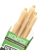 Hemper Ultra Thin Unbleached Cones 24pc Display, easy to pack & slow burning
