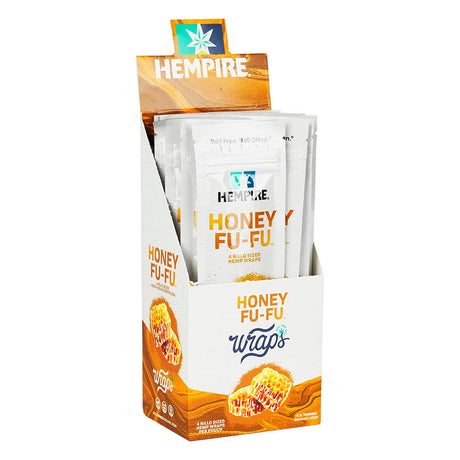 Hempire Hemp Wraps 4-pack Honey Fu-Fu flavor in a 15pc display box, front view