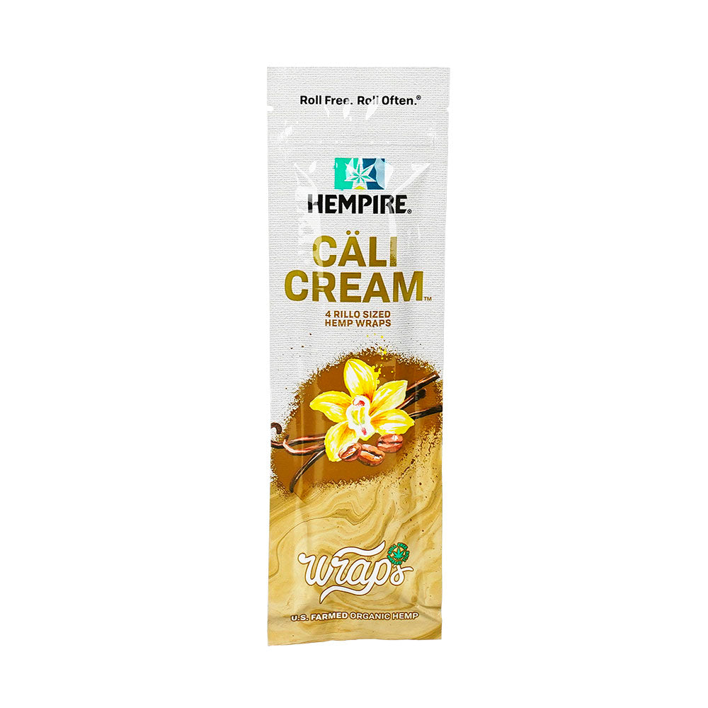 Hempire Cali Cream Hemp Wraps 4-Pack, Organic Blunt Wraps Front View