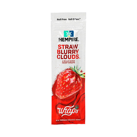 Hempire Hemp Wraps 4-Pack Strawberry Flavor, Organic Hemp Blunt Wraps, Front View