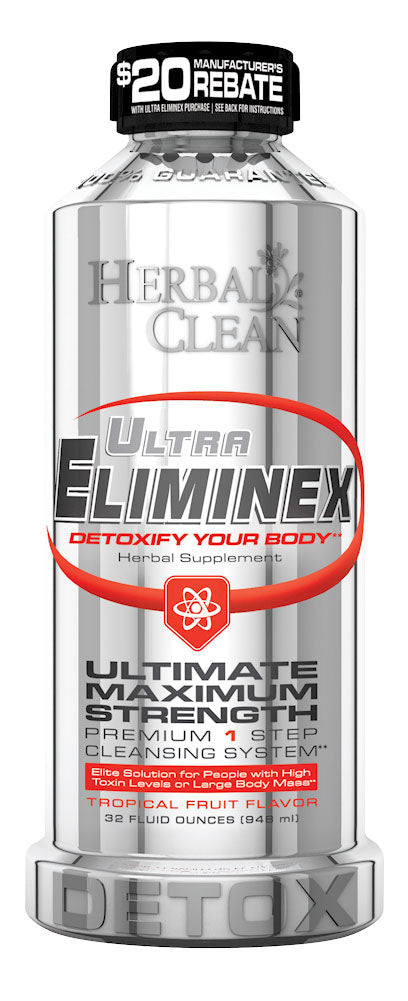 Herbal Clean Ultra Eliminex Detox Drink 32oz Front View for Cleanse & Detox